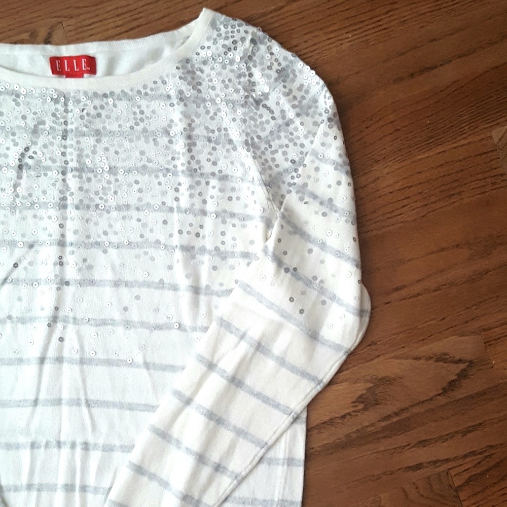 Striped Sequin Sweater